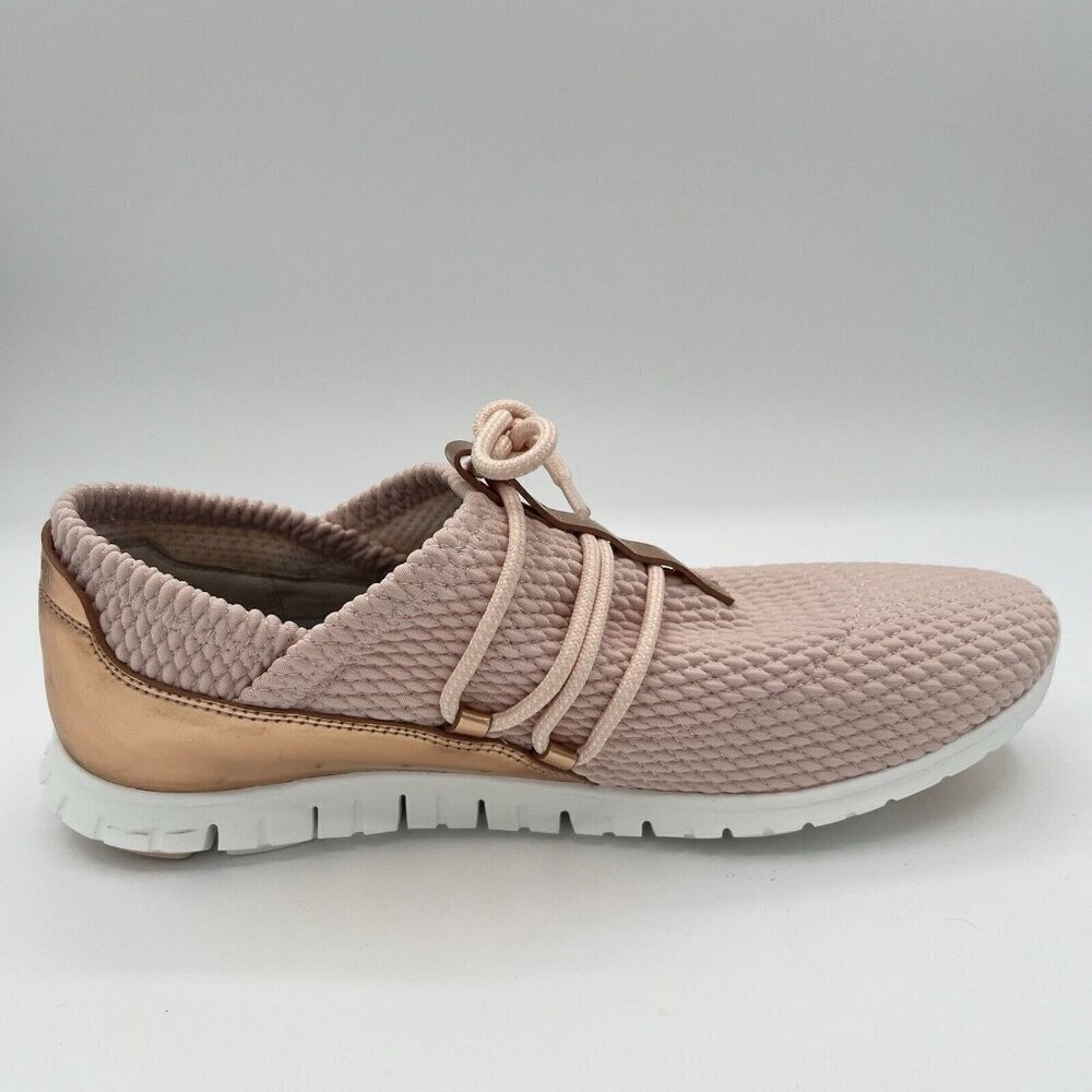 Cole Haan Women’s Zerogrand Quilted Lace Up Sneakers Size 9 Blush Pink Rose Gold - Picture 2 of 8